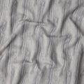 Silver Grey Marble Stripe Print Blended Linen Fabric, Vertical Textured Stone Pattern in Ash and Charcoal Tones, 140 Cms Width, Made in India-D23247
