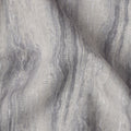 Silver Grey Marble Stripe Print Blended Linen Fabric, Vertical Textured Stone Pattern in Ash and Charcoal Tones, 140 Cms Width, Made in India-D23247