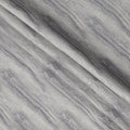 Silver Grey Marble Stripe Print Blended Linen Fabric, Vertical Textured Stone Pattern in Ash and Charcoal Tones, 140 Cms Width, Made in India-D23247