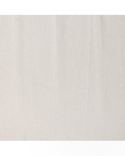 Ivory Solid Plain Blended Linen Fabric, Subtle Natural Slub Texture with Matte Finish, 140 Cms Width, Made in India-D23248