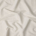Off-White Textured Stripe Blended Linen Fabric, Vertical Self-Stripe Woven Detailing with Natural Slub Finish, 140 Cms Width, Made in India-D23250