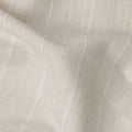 Off-White Textured Stripe Blended Linen Fabric, Vertical Self-Stripe Woven Detailing with Natural Slub Finish, 140 Cms Width, Made in India-D23250