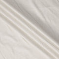 Ivory Woven Checkered Self-Textured Blended Linen Fabric, Elegant Raised Pattern, 140 Cms Width, Made in India-D23254