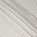 Ivory and Beige Vertical Striped Woven Blended Linen Fabric, Subtle Sheer Texture, 140 Cms Width, Made in India-D23255