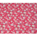 Rani Pink Floral Printed Silk Crepe Fabric with Pastel Blossom Motifs, 110 Cms Width, Made in India-D23346