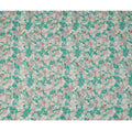 قماش كريب فيسكوز مطبوع عليه زهور متعدد الألوان باللون الأخضر الزمردي مع لمسات باستيل ناعمة، عرض 110 سم، صنع في الهند - D23407