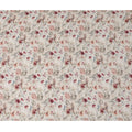 Ivory Base Maroon and Blush Floral Printed Viscose Crepe Fabric with Delicate Leaf Motifs, Width 110 cm, Made in India-D23410