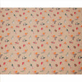 Beige Checked Floral Printed Cotton Lawn Fabric, 110 Cms Width, Made in India-D23535 - Regal Fabrics