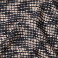 Beige and Black Abstract Checked Printed Cotton Lawn Fabric, 110 Cms Width, Made in India-D23537 - Regal Fabrics