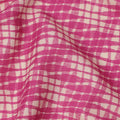 Magenta and Beige Abstract Checked Printed Cotton Lawn Fabric, 110 Cms Width, Made in India-D23538 - Regal Fabrics