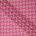 Magenta and Beige Abstract Checked Printed Cotton Lawn Fabric, 110 Cms Width, Made in India-D23538 - Regal Fabrics