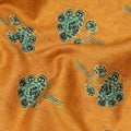 Mustard Yellow with Green Floral Buti Printed Cotton Lawn Fabric, 110 Cms Width, Made in India-D23543 Regal Fabrics