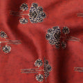 Rust Red with Black Floral Buti Printed Cotton Lawn Fabric, 110 Cms Width, Made in India-D23544 Regal Fabrics