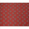 Rust Red with Black Floral Buti Printed Cotton Lawn Fabric, 110 Cms Width, Made in India-D23544 Regal Fabrics