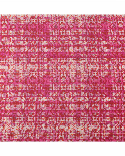 Pink and Red Abstract Tie-Dye Printed Cotton Lawn Fabric, 110 Cms Width, Made in India-D23548 Regal Fabrics