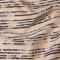 Cream with Black Brushstroke Stripe Printed Cotton Lawn Fabric, 110 Cms Width, Made in India-D23553 Regal Fabrics
