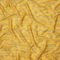 Yellow with Grey Brushstroke Stripe Printed Cotton Lawn Fabric, 110 Cms Width, Made in India-D23554 Regal Fabrics