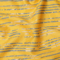 Yellow with Grey Brushstroke Stripe Printed Cotton Lawn Fabric, 110 Cms Width, Made in India-D23554 Regal Fabrics