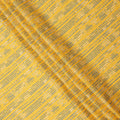 Yellow with Grey Brushstroke Stripe Printed Cotton Lawn Fabric, 110 Cms Width, Made in India-D23554 Regal Fabrics