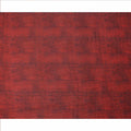 Rust Red with Black Horizontal Stripe Pattern Cotton Lawn Fabric, 110 Cms Width, Made in India-D23564