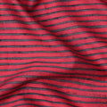Ruby Pink with Black Horizontal Stripe Pattern Cotton Lawn Fabric, 110 Cms Width, Made in India-D23565 Regal Fabrics