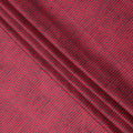 Ruby Pink with Black Horizontal Stripe Pattern Cotton Lawn Fabric, 110 Cms Width, Made in India-D23565 Regal Fabrics