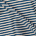 Navy Blue and White Micro Stripe Pattern Cotton Lawn Fabric, 110 Cms Width, Made in India-D23566