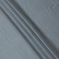 Navy Blue and White Micro Stripe Pattern Cotton Lawn Fabric, 110 Cms Width, Made in India-D23566