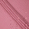 Pink and White Micro Stripe Pattern Cotton Lawn Fabric, 110 Cms Width, Made in India-D23567