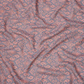 Lavender and Peach Ikat Inspired Geometric Print Cotton Lawn Fabric, 110 Cms Width, Made in India-D23568