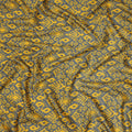 Charcoal Grey and Mustard Yellow Ikat Inspired Geometric Print Cotton Lawn Fabric, 110 Cms Width, Made in India-D23569
