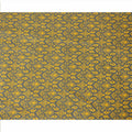 Charcoal Grey and Mustard Yellow Ikat Inspired Geometric Print Cotton Lawn Fabric, 110 Cms Width, Made in India-D23569
