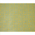 Mint Green and Yellow Ikat Inspired Geometric Print Cotton Lawn Fabric, 110 Cms Width, Made in India-D23570