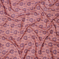 Dusty Pink and Mauve Geometric Ikat Inspired Print Cotton Lawn Fabric, 110 Cms Width, Made in India-D23571