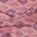Dusty Pink and Mauve Geometric Ikat Inspired Print Cotton Lawn Fabric, 110 Cms Width, Made in India-D23571