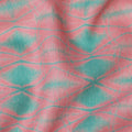 Pink and Teal Shibori Tie-Dye Effect Abstract Print Cotton Lawn Fabric, 110 Cms Width, Made in India-D23574