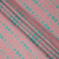 Pink and Teal Shibori Tie-Dye Effect Abstract Print Cotton Lawn Fabric, 110 Cms Width, Made in India-D23574