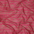 قماش كريب فيسكوز مطبوع بخطوط قبلية تجريدية باللونين الوردي الفاتح والبيج، عرض 110 سم، صنع في الهند - D23578