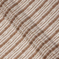 Ivory and Brown Abstract Stripe Print Viscose Crepe Fabric, 110 Cms Width, Made in India-D23591