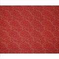 Red and Beige Abstract Spiral Line Print Viscose Crepe Fabric, 110 Cms Width, Made in India-D23594