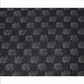 Midnight Black with Subtle White Floral Outline Print Viscose Crepe Fabric, 110 Cms Width, Made in India-D23600