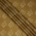 Antique Mustard with Beige Floral Outline Print Viscose Crepe Fabric, 110 Cms Width, Made in India-D23602