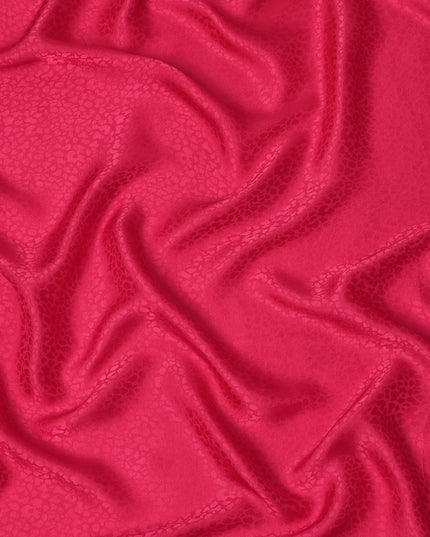 قماش راني وردي من الكريب الفيسكوز بتصميم ذاتي، 110 سم، الهند - D23804