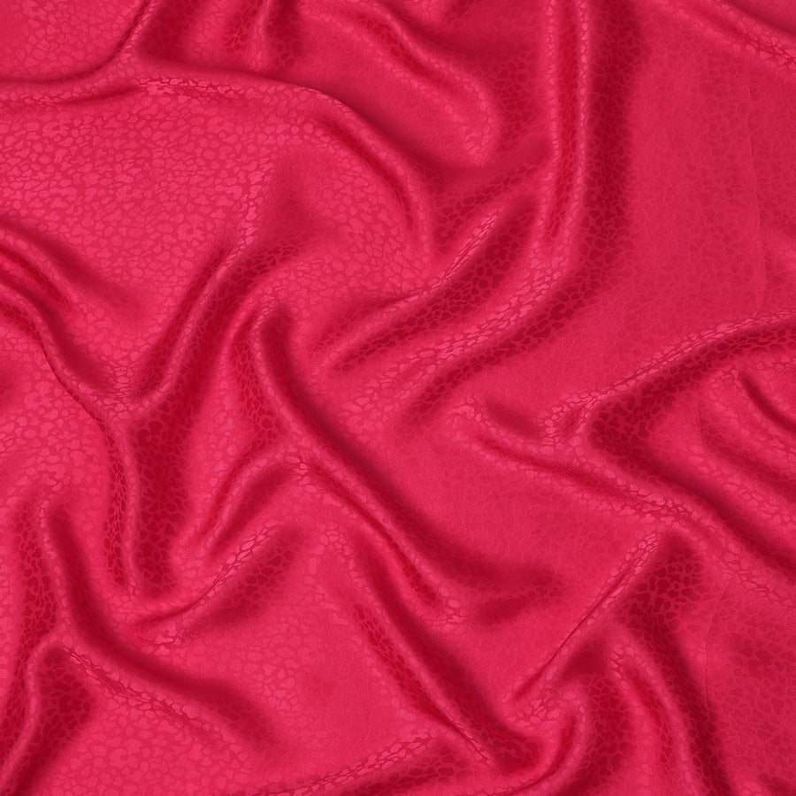 قماش راني وردي من الكريب الفيسكوز بتصميم ذاتي، 110 سم، الهند - D23804