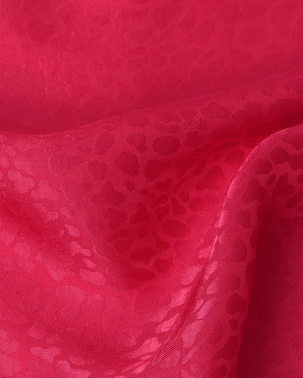 قماش راني وردي من الكريب الفيسكوز بتصميم ذاتي، 110 سم، الهند - D23804