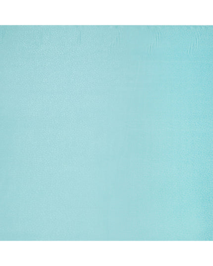 قماش كريب فيسكوز أزرق مائي بتصميم ذاتي، 110 سم، الهند - D23805