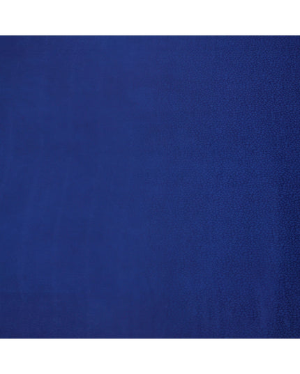 قماش كريب فيسكوز أزرق ملكي بتصميم ذاتي، 110 سم، الهند - D23807