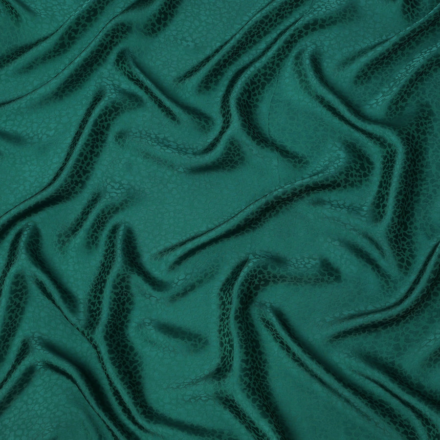 قماش فيسكوز كريب جاكار بتصميم ذاتي، أخضر فاتح، 110 سم، الهند - D23809