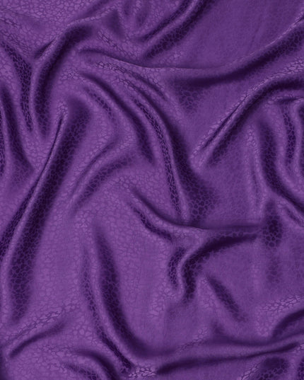 قماش كريب فيسكوز بتصميم ذاتي، منسوج باللون الأرجواني الملكي، 110 سم، الهند - D23812