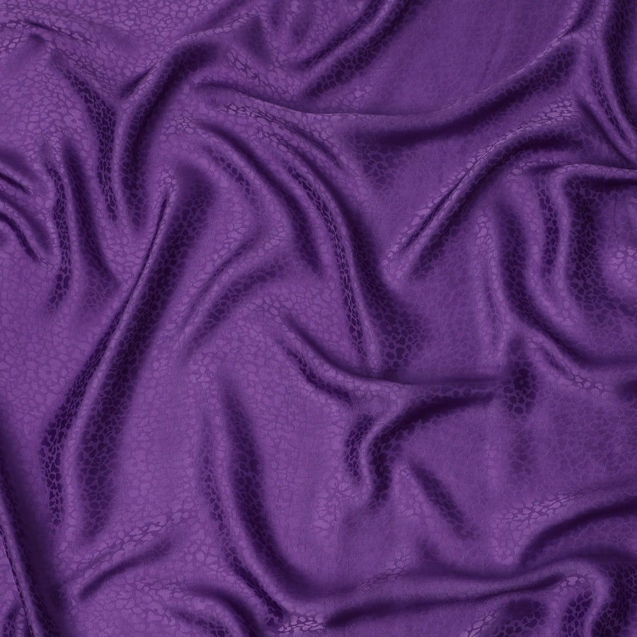 قماش كريب فيسكوز بتصميم ذاتي، منسوج باللون الأرجواني الملكي، 110 سم، الهند - D23812